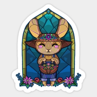 Garden Paws Bunny Basket Sticker